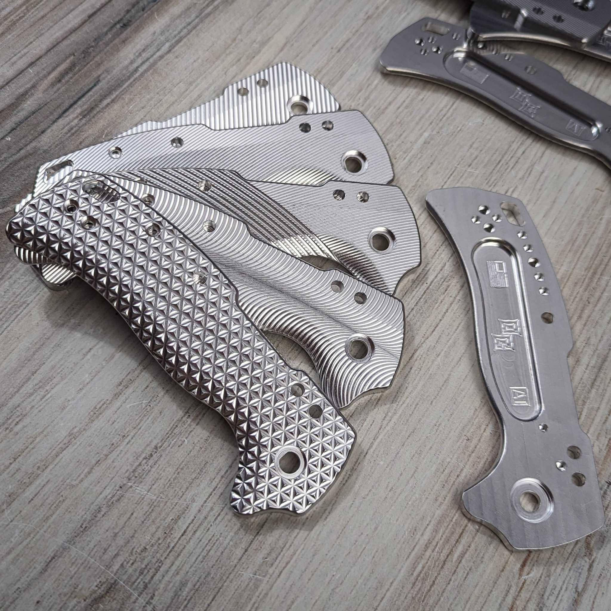 LINERLESS Titanium Scales & Skiff Bearing Upgrade Bundle (Compatible with Cold Steel Engage - 3.5'' model) - Image 3