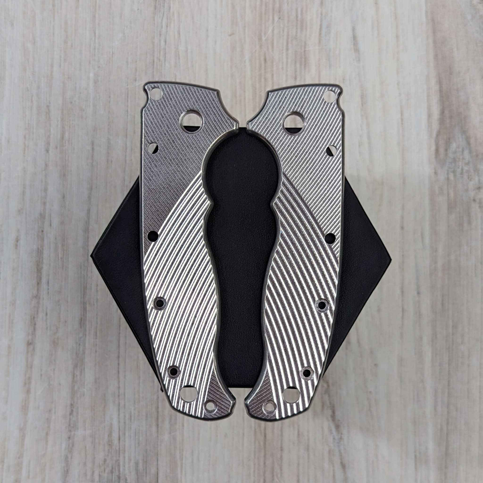 STOCKY GOAT - SMALL PIVOT - Textured Titanium Scales (Compatible with Demko AD20.5) - Image 6