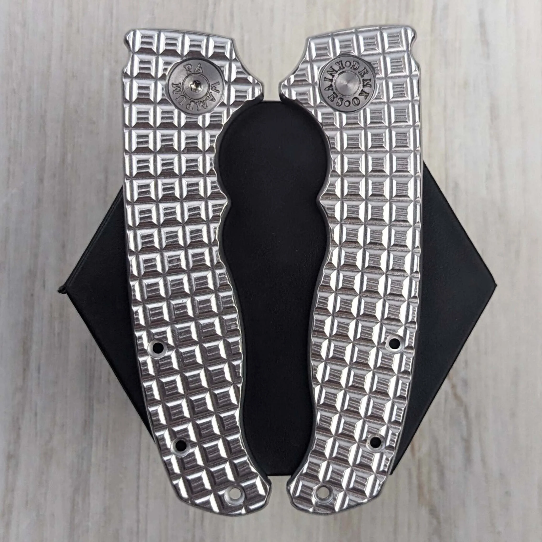 PHAT GOAT - BIG PIVOT - Textured Titanium Scales (Compatible with Demko AD20.5) - Image 5
