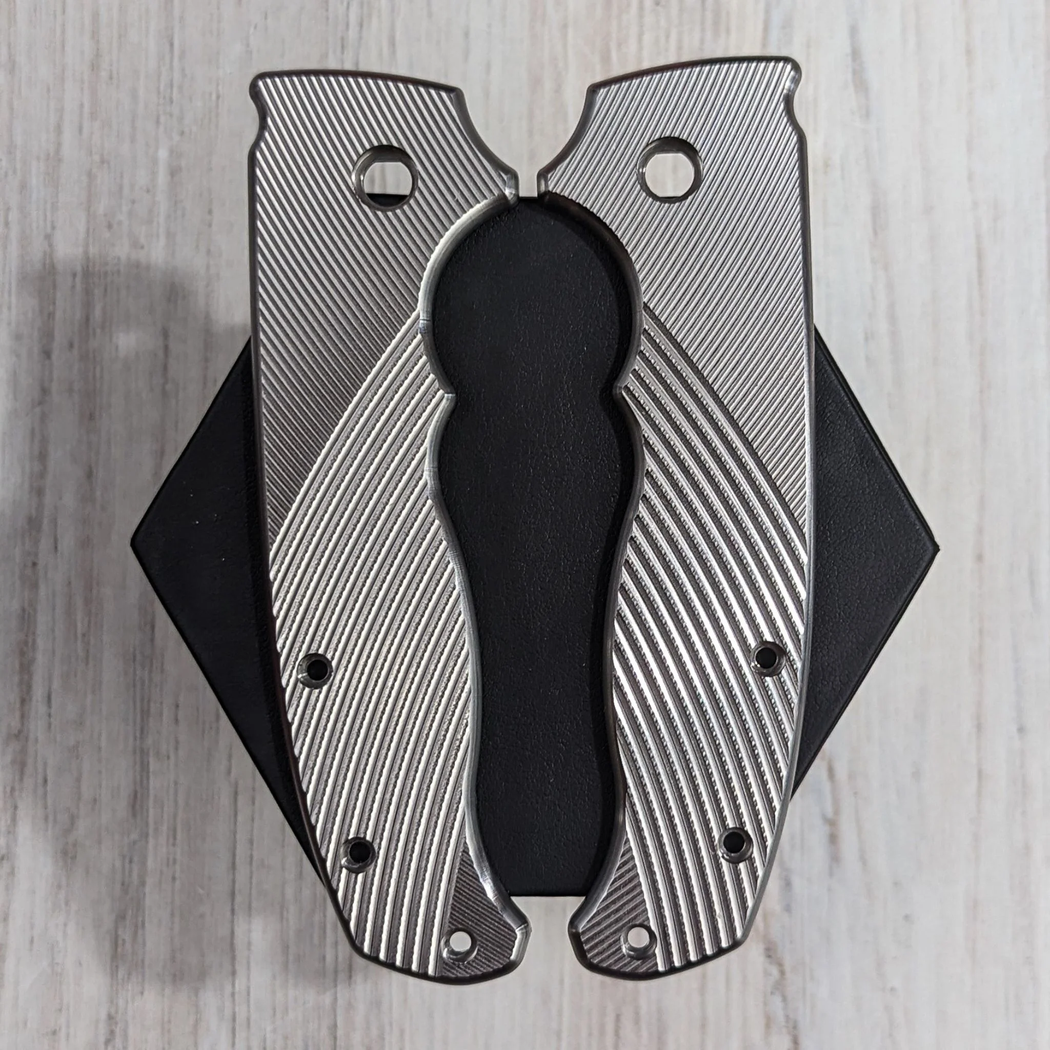 PHAT GOAT - SMALL PIVOT - Textured Titanium Scales (Compatible with Demko AD20.5) - Image 9
