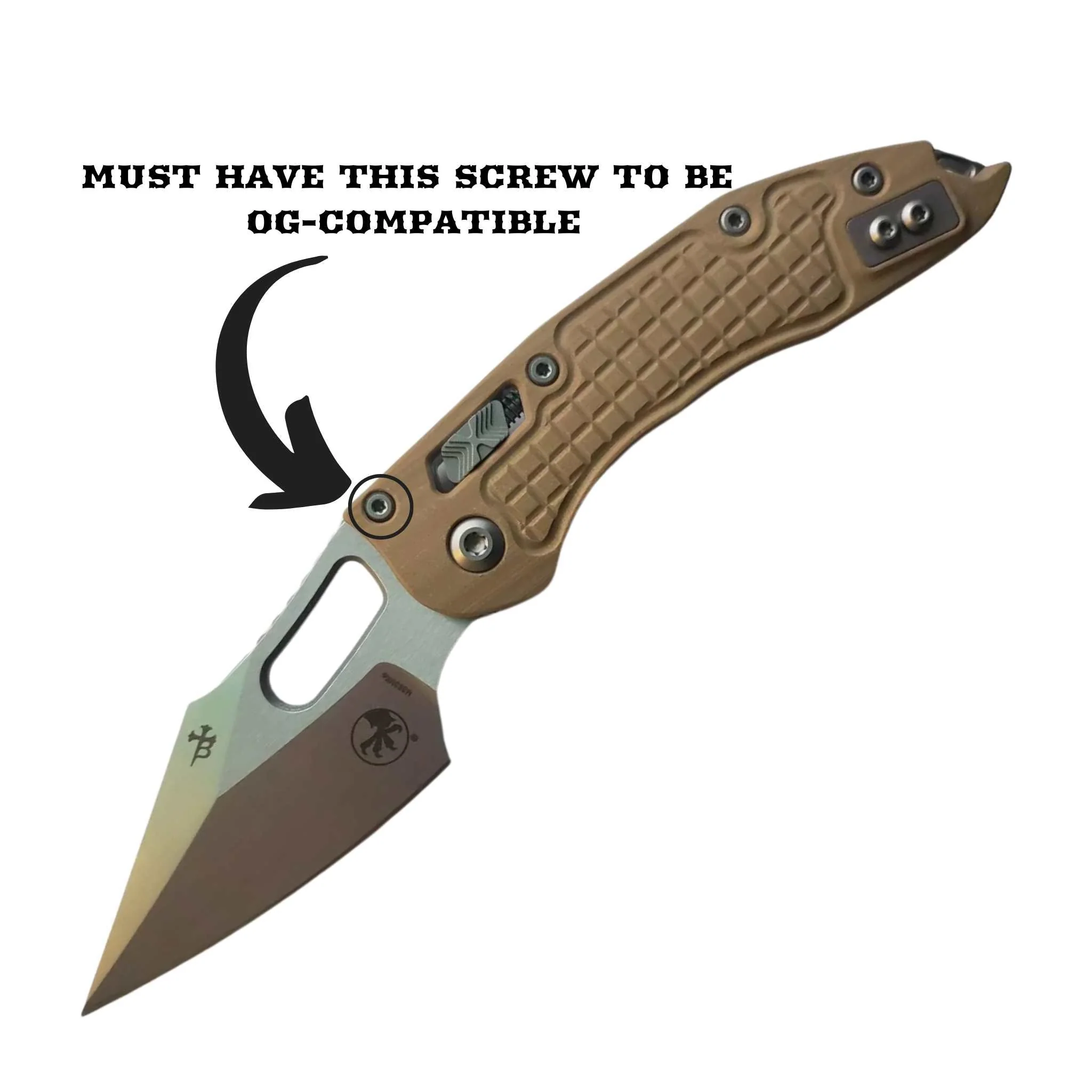 STOCKY GOAT - MM1 - Titanium Scales / Lightweight (Compatible with Microtech Stitch) - Image 3